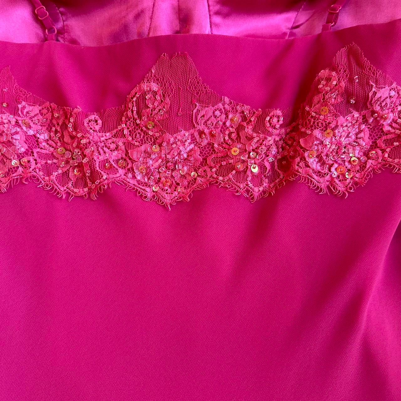 Pink Beaded Mini Party Dress