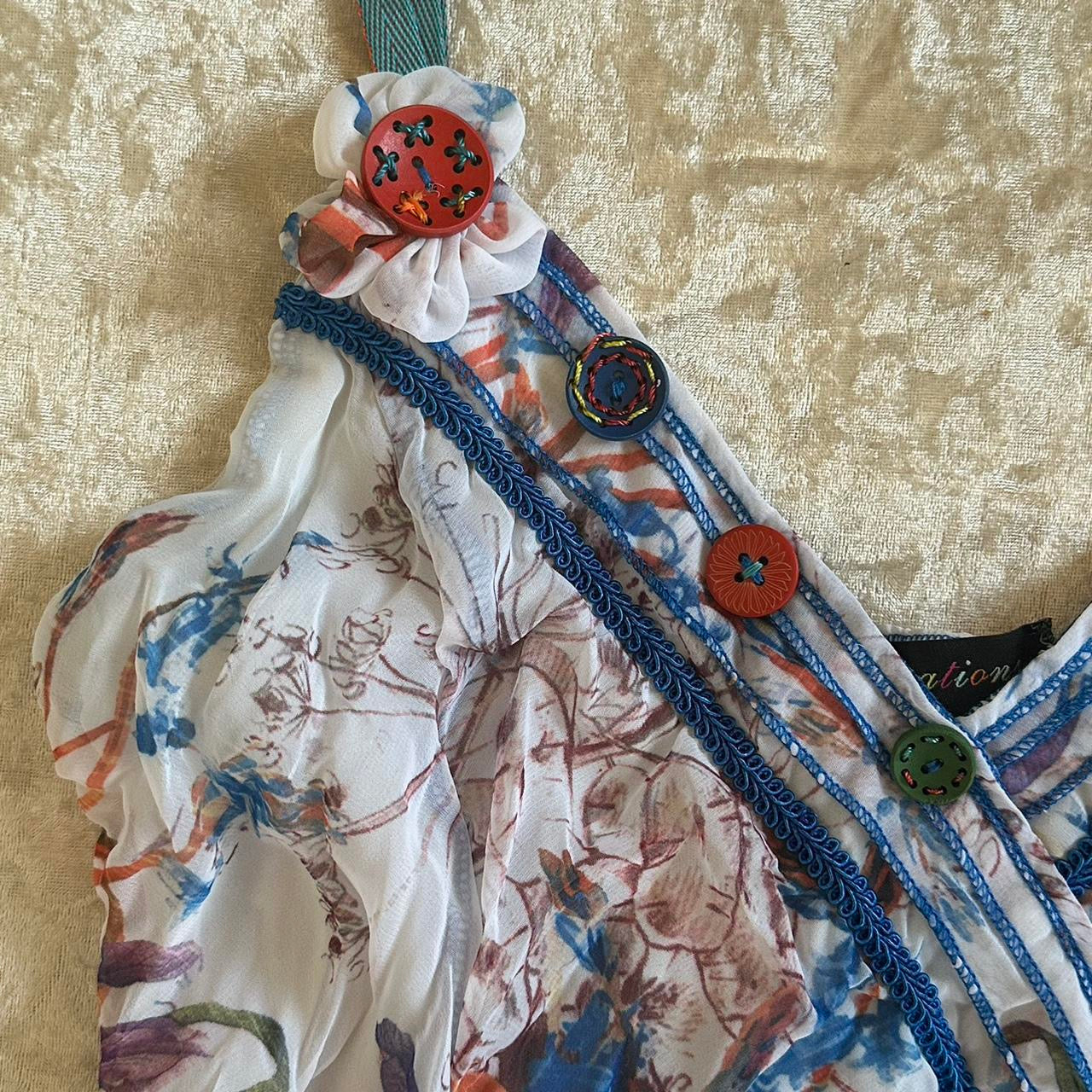 Blue and White Floral Fairy Dress