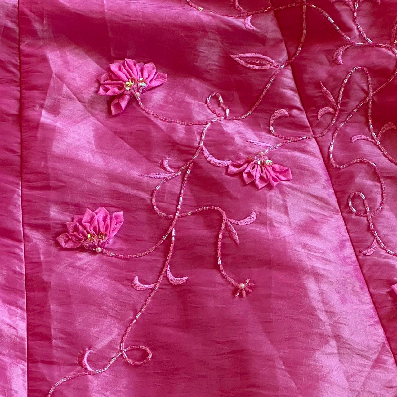Beaded Pink Vintage Prom Dress