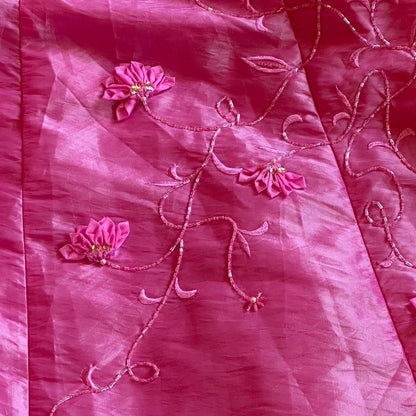 Beaded Pink Vintage Prom Dress