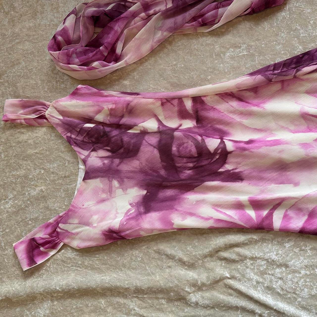 Purple Evening Dress With Wrap