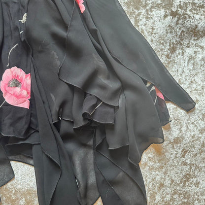 Black Floral Fairy Dress