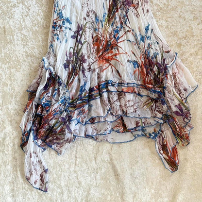 Blue and White Floral Fairy Dress
