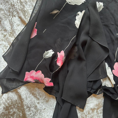 Black Floral Fairy Dress