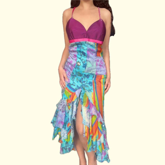Spanish Multicolour Vintage Dress