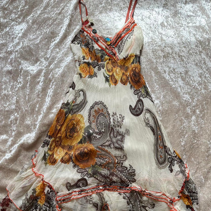 Floral and Paisley Summer Dress