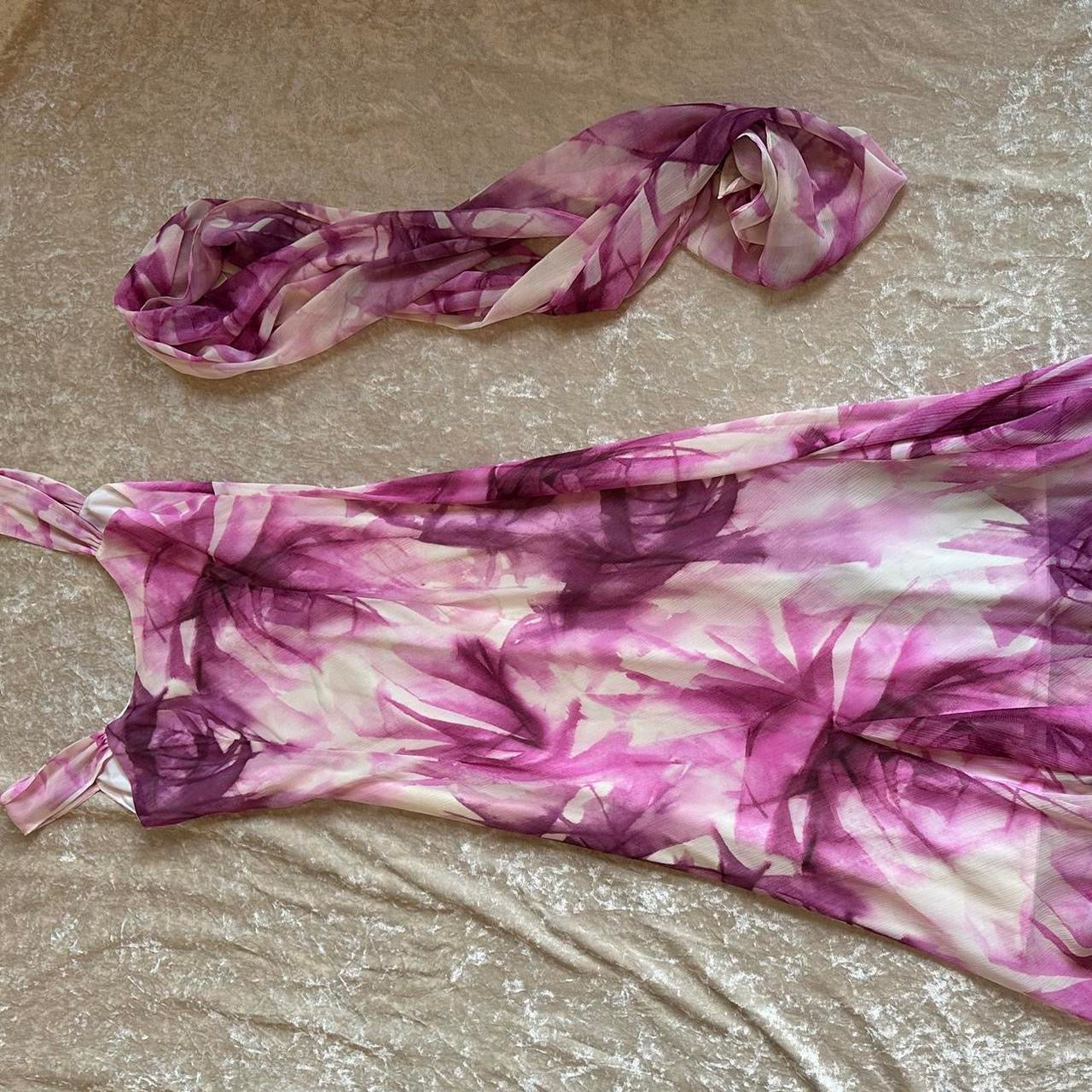 Purple Evening Dress With Wrap