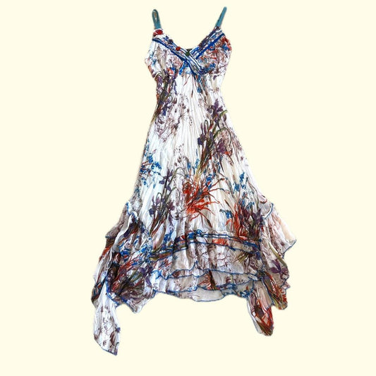 Blue and White Floral Fairy Dress