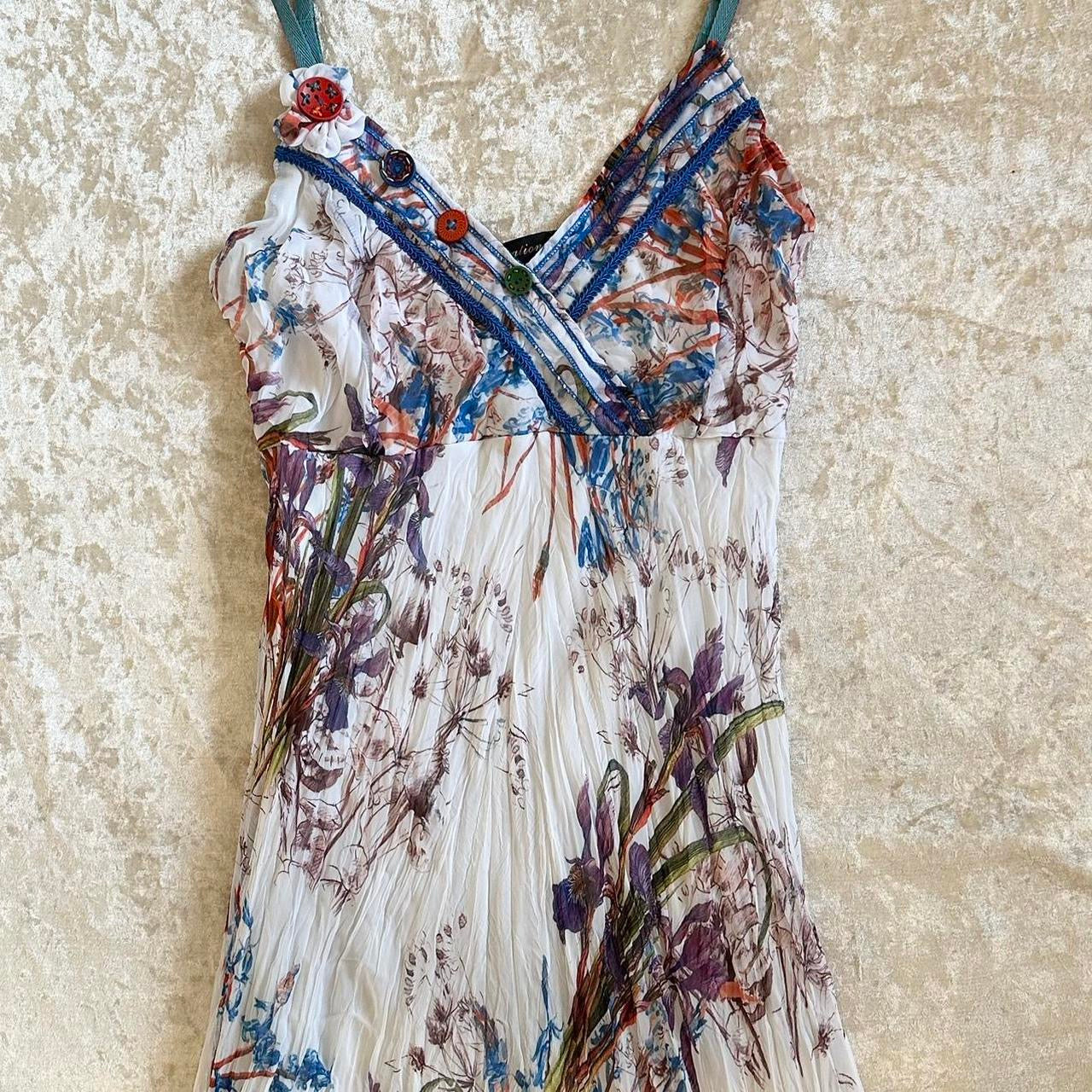 Blue and White Floral Fairy Dress