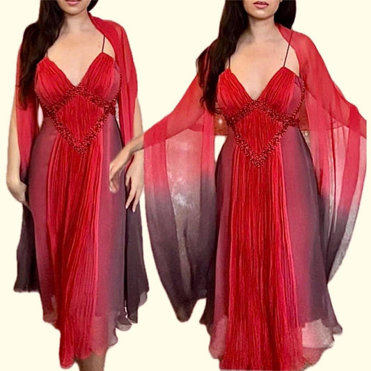Vintage Diane Freis Silk Dress