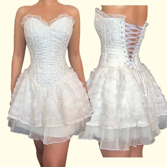 Vintage Corset Swan Dress
