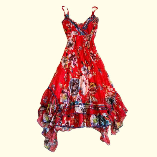 Red Floral Summer Dress