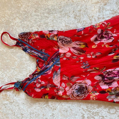 Red Floral Summer Dress